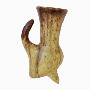 Mid-Century Dreibein Keramik Gefäß oder Vase, Frankreich, 1950er