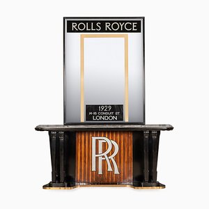20th Century Retail Mirror & Console Table from Rolls Royce, 1930s