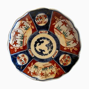 Plato Imari antiguo de porcelana, Japón