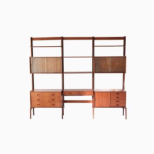Free Standing Teak Modular Wall Unit by Torbjorn Afdal for Bruksbo Tyristrand, Norway, 1960s, Set of 3