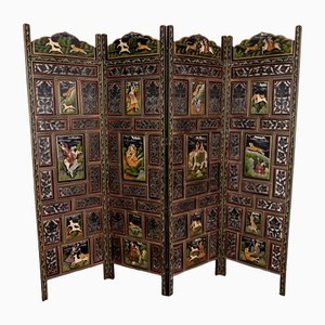 Indian Four-Part Screen, Rajasthan, Early 1900s