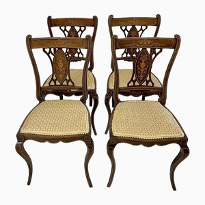 Chaises de Salle à Manger Édouardiennes Antiques en Palissandre, 1901, Set de 4