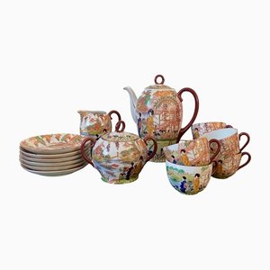 Porcelain Tea Set by Victoria, Novák Role, Czechoslovakia, 1920s, Set of 15