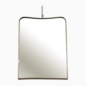 Brass Wall Mirror in the style of Gio Ponti, Italy, 1950s