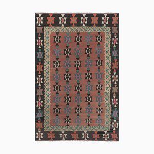 Tappeto Kilim a righe dai colori vivaci, Turchia, anni '70