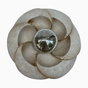 Lampada da parete a forma di fiore in ceramica, anni '60