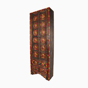 Vintage Hand Carved Orient Wooden Cabinet, Pakistan, 1990s