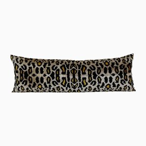 Velvet and Silk Leopard Ikat Bedding Cushion Cover, 2010s