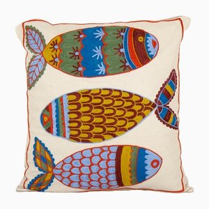 Suzani Fish Cushion Cover, 2010s