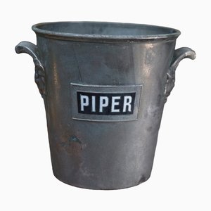 Vintage Champagne Bucket in Aluminium and Enamelled Metal from Piper