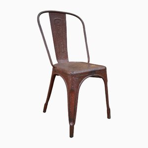 Burgundy Model A Garden Chair from Tolix, 1950s