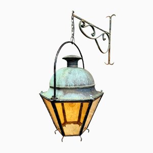 Antique French Copper Street Outdoor Lamp