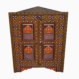 Wooden Wedding Corner Cabinet, Rajestan, Pakistan, 1990s