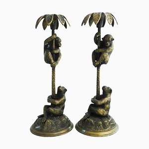 Bougeoirs Monkey, 1950s, Set de 2