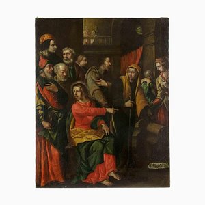 After Marten de Vos, The Poor Widow's Offer, Peinture à l'Huile, 17ème Siècle