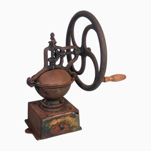 Cast Iron Flywheel Coffee Grinder by Bartolomeo Trucchetti