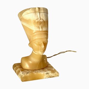 Onyx ägyptische Tischlampe, Frankreich, 1930er