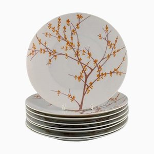 Herbst / Autumn Porcelain Plates by Bjørn Wiinblad for Rosenthal, 1970s, Set of 8