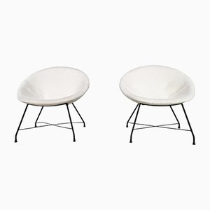 Set of Minoletta Armchairs attributed to Augusto Bozzi for Saporiti, 1950s
