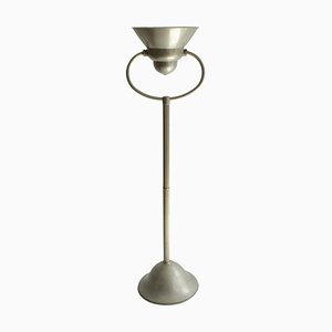 Art Deco Floor Lamp with Adjustable Nickel Shade attributed to Gispen for Willem Hendrik Gispen, 1920s