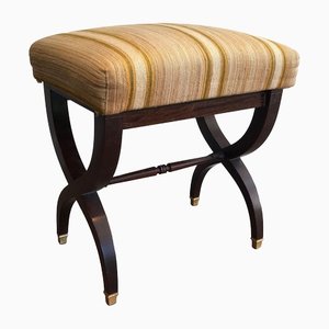 Vintage Neoclassical Mahogany Stool, 1950s