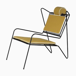 Schwarzer Capri Sessel mit Rückenlehne und Sitzkissen von Cools Collection