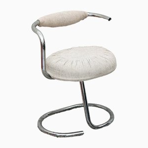 Space Age Bouclé Cobra Dining Chair attributed to Giotto Stoppino, Italy, 1970s