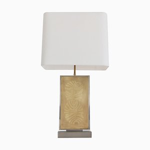 Etched Brass Table Lamp by Roger Vanhevel, 1970s