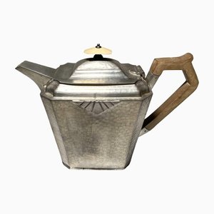 Art Deco Teapot with Wooden Handle