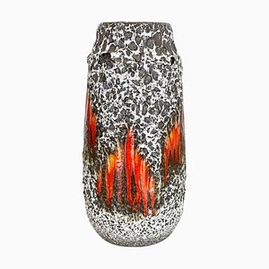 Zig Zag Lora Fat Lava Vase attributed to Scheurich, Germany, 1970s