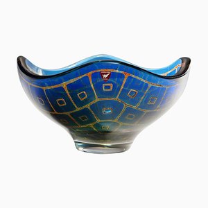 Sven Palmquist zugeschriebene Ravenna Schale für Orrefors, Schweden, 1950er