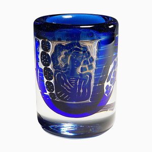 Vaso Gondoliere Ariel di Edvin Oehrstroem per Orrefors, Svezia, 1962
