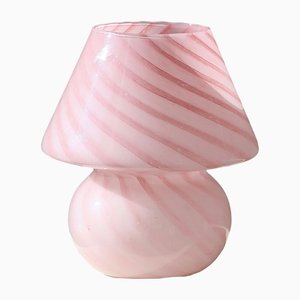 Swirl Murano Glass Mushroom Table Lamp, 1970s