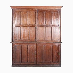 Large English Pine Housekeepers Cupboard, 1880s