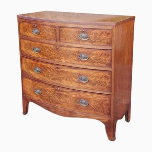 Regency Flame Mahogany Bow Front Chest