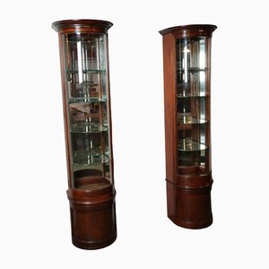 Antique Display Cabinets, 1890s, Set of 2