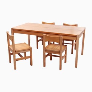 Dining Table with Chairs by Ilmari Tapiovaara for Laukaa Pu, 1963, Set of 5