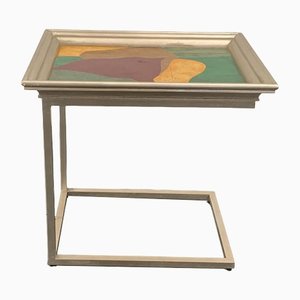 Lacquer with Thread Polychrome Metal Table, 1960s