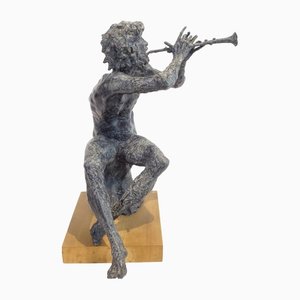 Augusto Murer, Faun with Flute, 1979, Bronze