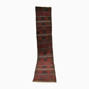 Afghan Oriental Nomadic Beloch Sumakh Kilim Runner Rug, 1920s