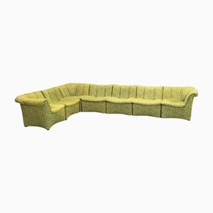 Vintage Swedish Modular Sofa in Olive Green from Ikea, 1970s, Set of 7