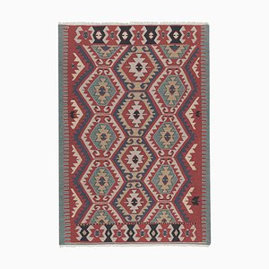 Türkischer Vintage Kelim Teppich mit geometrischem Muster