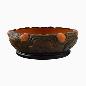 Glazed Handmade Ceramic Bowl from Ipsen, Denmark, 1920s