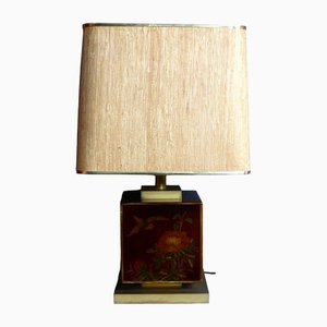 Brass & Lacquer Table Lamp, 1970s