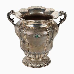 Silberne Vase von F. Saracchi, Italien, 1930er-1940er