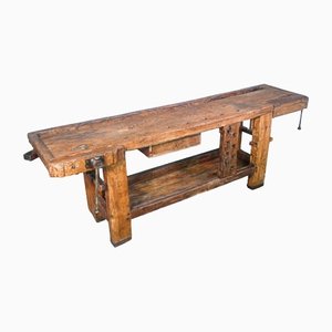 Vintage Eichenholz Tischler Tisch