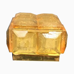 Amber Murano Glass Box