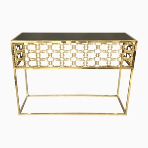 Italian Console Table in Brass the style of Frigerio, 1980s