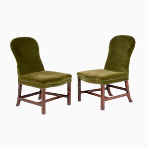 Antique Spoon Back Side Chairs, 1700s, Set of 2