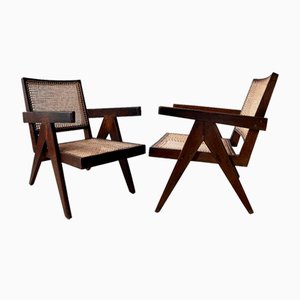 Sessel aus Sissoo von Pierre Jeanneret, 1950er, 2er Set